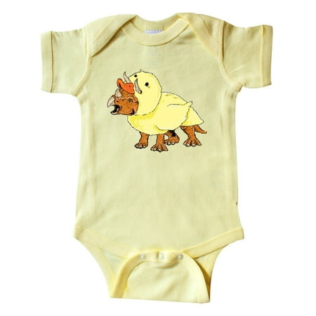 

Inktastic Easter Duck Triceratops Gift Baby Boy or Baby Girl Bodysuit
