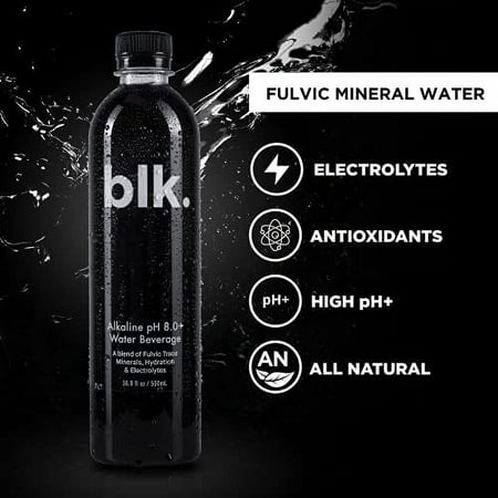 blk premium alkaline water infused with fulvic trace, 16.9 ounce bottles (pack of 24)