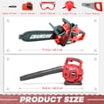 thumbnail image 2 of 2-in-1 Kids Leaf Blower & Toy Chainsaw Set, Pretend Play Real Working Lawn Garden Tools with Sound, Outdoor Role Play Toy for Kids Boys, 2 of 7