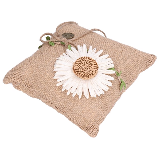Almohada Para Portador De Anillo, Almohada De Boda De Tamaño Portátil Ampliamente Utilizada, Diseño De Girasol Para Ceremonia De Boda Para Fiesta ANGGREK Wedding Pillow
