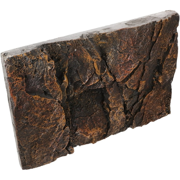 Tineasur 3D Reptile Background Board Dark Brown Lightweight Realistic Terrarium Decor for Reptiles and Amphibians