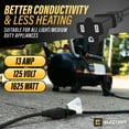 thumbnail image 4 of 12 Ft Black Indoor Outdoor Extension Cord, Heavy Duty Flexible 16 AWG Power Cable, SJTW Waterproof Weather Resistant Wire, 3 Prong Grounded Wire, ELECTERY ETL Listed, 4 of 6