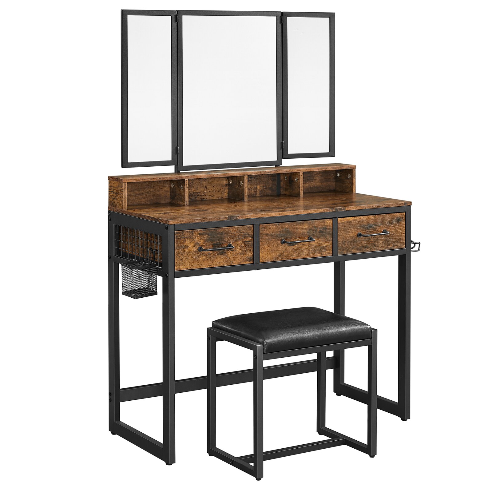 haimes vanity set with stool and mirror