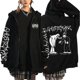 thumbnail image 3 of Sudadera con capucha con cremallera Ghostemane limitada, sudaderas con capucha con estampado gráfico, sudaderas con cremallera gótica de Metal Rock, ropa de calle Harajuku, abrigos, 3 of 3
