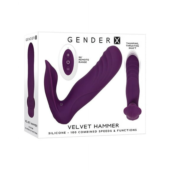 Evolved Novelties Gender x Velvet Hammer Dual Stimulator Purple