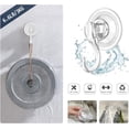 thumbnail image 3 of 4 paquetes de ganchos con ventosa, fuerte poder de succión, plástico duro transparente, extraíble y reutilizable, antiagua caliente para ducha, baño, vidrio, puerta, ventanas, cocina, 3 of 8