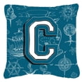 thumbnail image 3 of Carolines Treasures CJ2014-ZPW1818 Letter Z Sea Doodles Initial Alphabet Canvas Fabric Decorative Pillow  18H x18W, 3 of 7