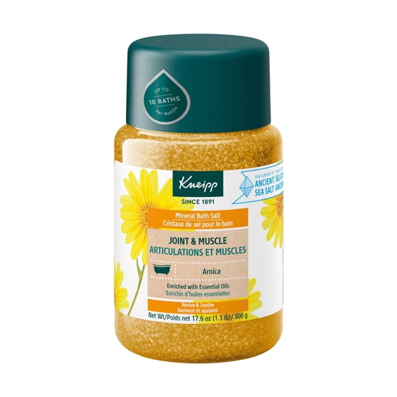 Sal de baño Kneipp para articulaciones y músculos con árnica, 500 ml, 10 baños
