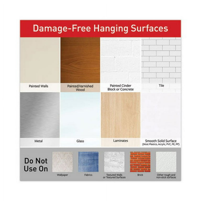 Picture Hanging Strips, Value Pack, Large, Removable, Holds Up to 16 lbs, 0.75 x 3.65, White, 120 Pairs/Pack Picture Hanging Strips, Value Pack, Large, Removable, Holds Up to 16 lbs, 0.75 x 3.65, White, 120 Pairs/Pack