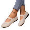 thumbnail image 6 of Womens Breathable Ventilated Knit Mesh Mary Jane Shoes, Elastic Single Strap Slip On Flats, Shock Absorbing Lightweight Daily Walking Footwear, 6 of 6
