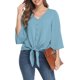 thumbnail image 1 of Txlixc Blusa de color sólido para mujeres Txlixc moda, 1 of 5