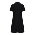 thumbnail image 6 of OJSFQUFP Girls Comfortable and Breathable Summer Dress Fashionable and Casual Solid Color Short Sleeved Dress, 6 of 6