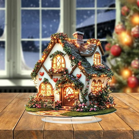 Nilvkv Valentine's Day Forest Flower House Decoration Home Office Decoration Holiday Gift for Birthday Xmas Holiday Valentines Desktop Decoration