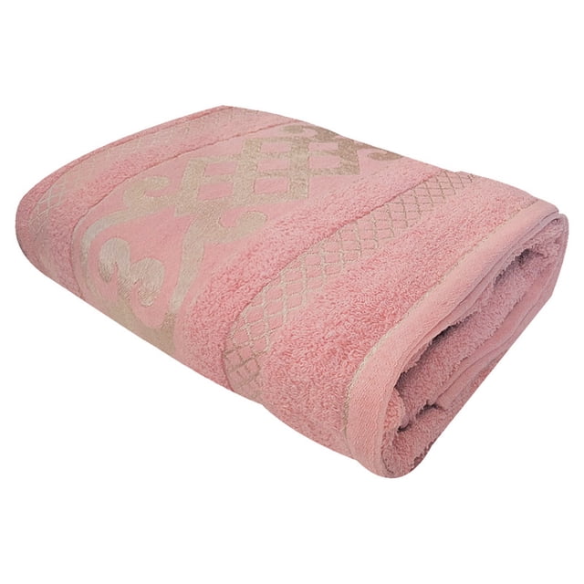 Toalla Medio Baño colores varios, 140x70cm - Suave Y Absorbente- Cenefa Bordada