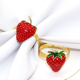 thumbnail image 1 of Servilleteros de fresa, juego de 12 hebillas de servilleta con forma de fresa de la serie de frutas simples de moda, hebillas de servilleta de fruta de metal, clip de abrazadera para servilleta(fresa, 1 of 5