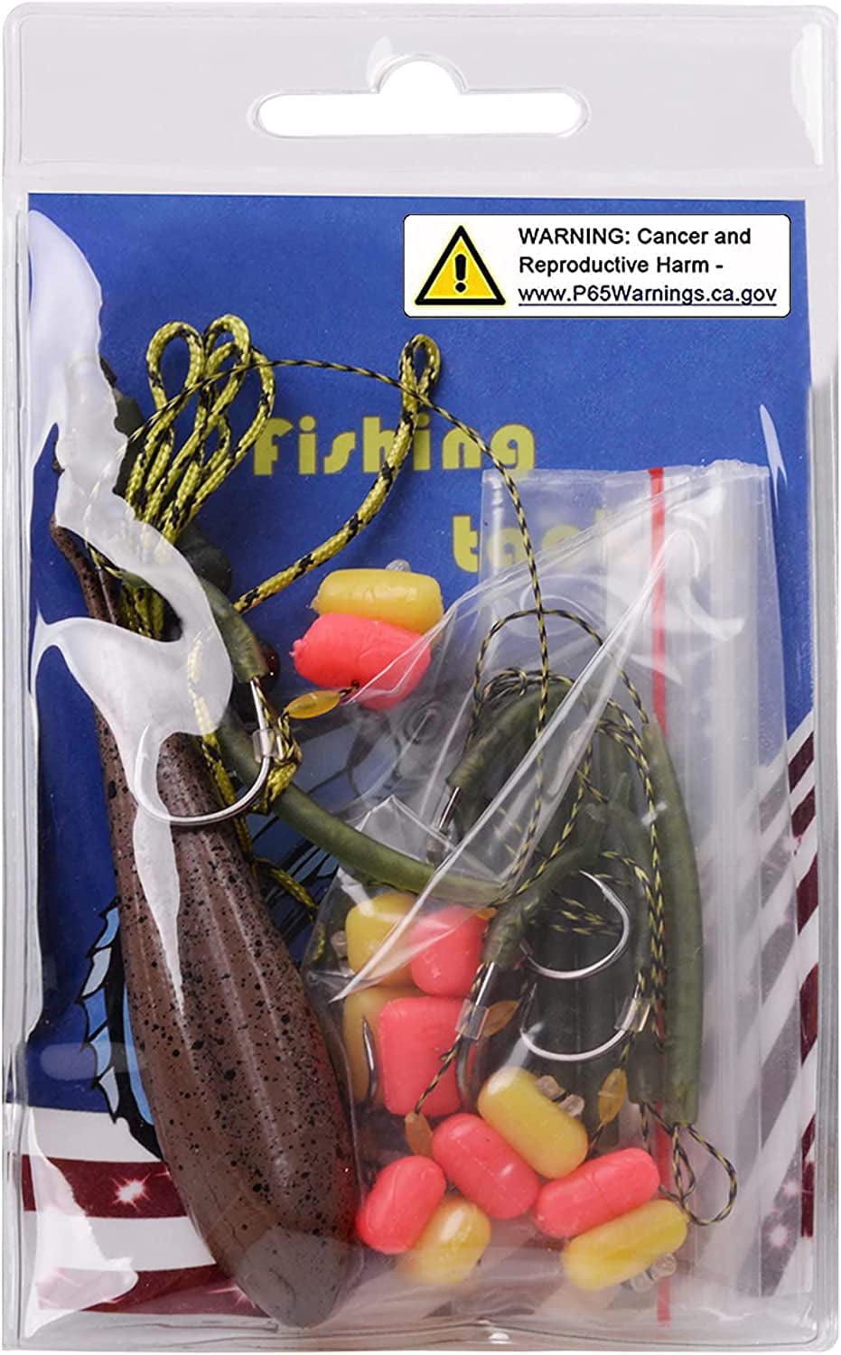 Carp Fishing Rigs Hair Carp Rigs Tackle Kit with 80G Sinker with