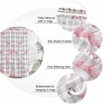 thumbnail image 3 of Pink Flamingo Bathroom Shower Curtains with 12 Hooks Polyester Waterproof Shower Curtain for Stalls and Bathtubs Summer Tropical Animals Grey Plaid Decorative Bathroom Privacy Curtain 48x72 Inches, 3 of 9