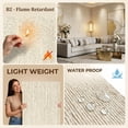 thumbnail image 6 of Easy4Home 4Pcs 48"x24" 3D Faux Stone Wall Panels Imitation Decorative Wall Tiles for Interior Wall Decor, Ivory White, 6 of 8