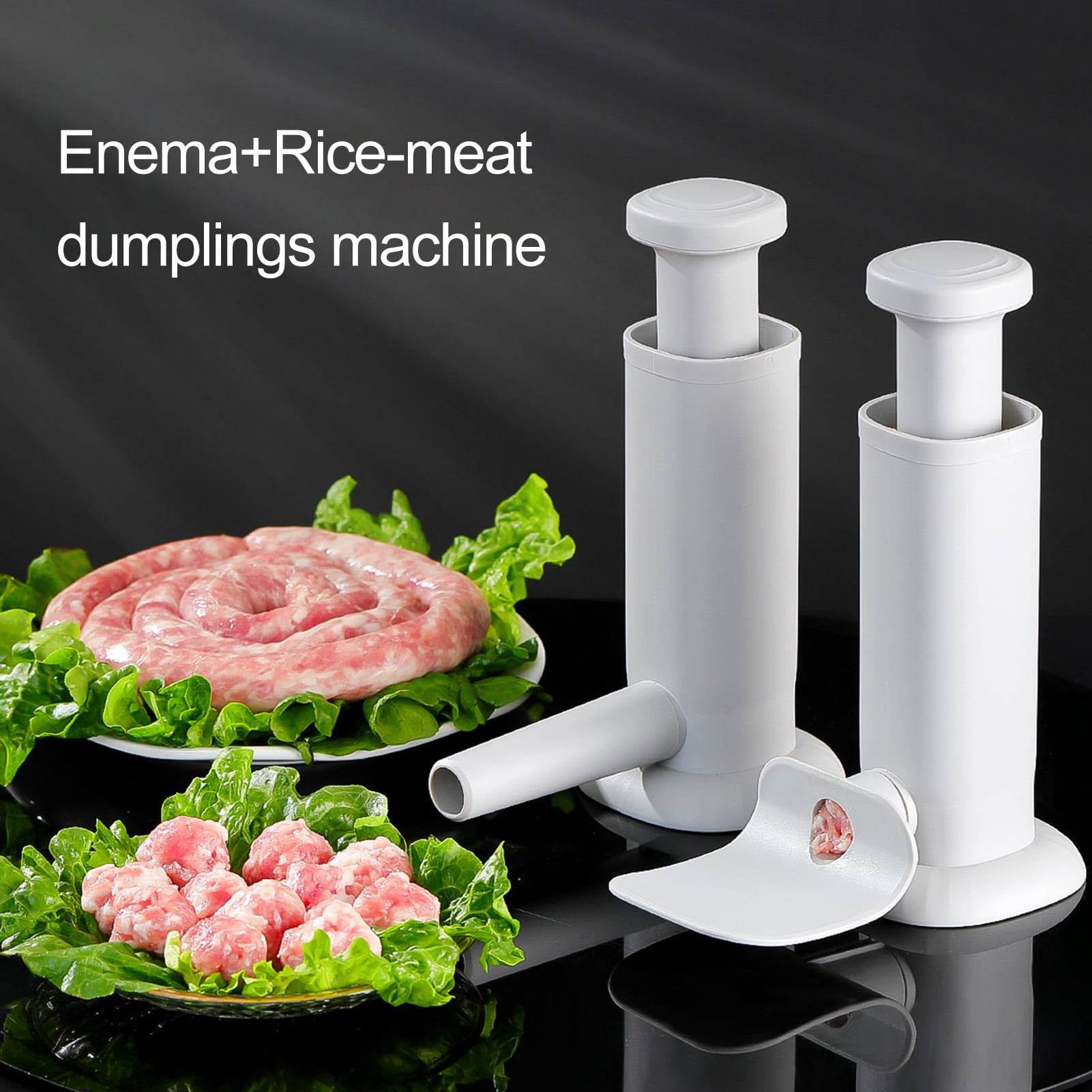 Manual Sausage Stuffer Meatball Maker, 2 in 1 Vertical Sausage Maker Machine Sausage Making Kit