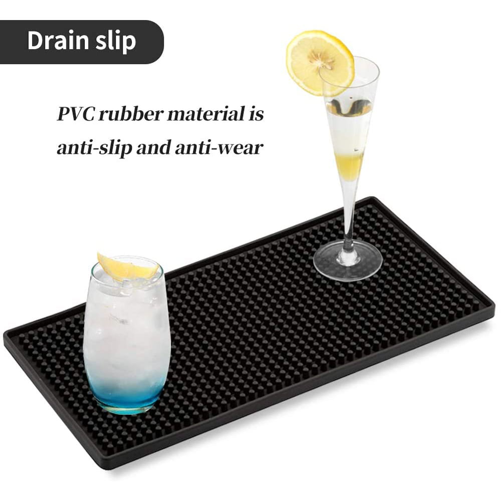 Service Rubber Spill Mat Non-Slip Drink Bar Restaurant Home Counter 12x6" 