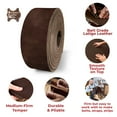 thumbnail image 4 of ELW 9-10 oz. 3.6-4mm Antique Brown Straps, Belts, Strips 0.5"x60" 1.3x152cm - Belt Grade Latigo Leather for Cowhide Heavy DIY Craft - Pet Collars, Blanks, Accessory, Jewelry, Key Chains, 4 of 9
