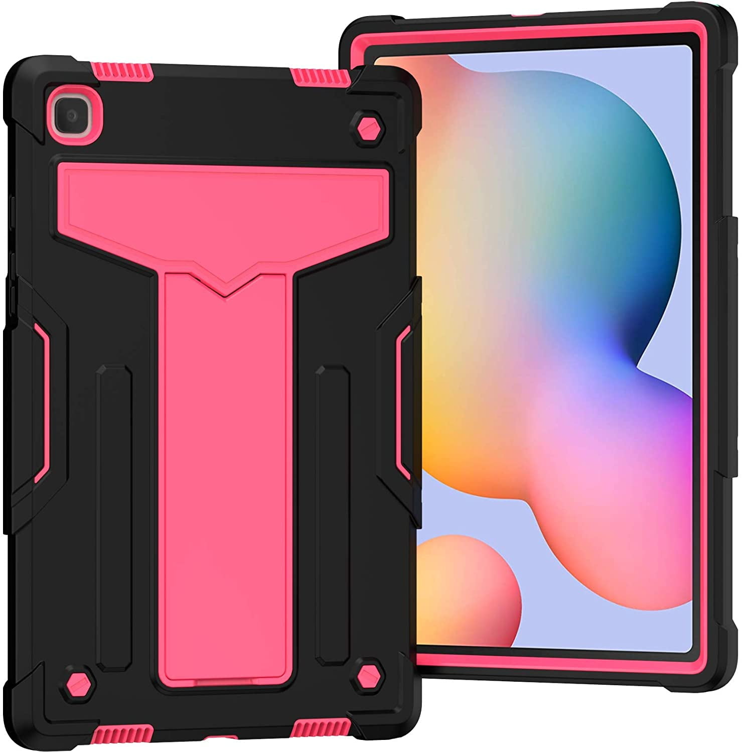 Maak avondeten natuurkundige Pathologisch Epicgadget Case for Samsung Galaxy Tab A7 10.4 SM-T500/T505/T507 (2020) -  Dual Layer Protective Hybrid Cover Case With Kickstand For Galaxy Tab A7  10.4 Inch Released in 2020 (Black/Pink) - Walmart.com