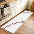 thumbnail image 3 of Baseball Kitchen Runner Rug 2x6 Washable Runners for Hallway Non Slip Modern Minimalist Red Lines Large Area Rug Indoor Floor Carpet for Bathroom Laundry Entryway Bedroom Living Room, 3 of 8