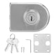 thumbnail image 2 of Cerradura de puerta de vidrio semicircular pestillo de cerradura de puerta Accesorio de seguridad de hierro inoxidable para aplicaciones de asistencia en el hogar Puerta de vidrio, 2 of 8