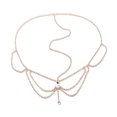 thumbnail image 2 of Sonducket Boho cristal ceja cabeza cadena gota de agua diamantes de imitación moda accesorios para el cabello colgante diadema boda señoras Accesorio para el cabello, 2 of 6