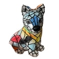 thumbnail image 2 of Small Shelf Decor, Whimsical Room Decor, Coffee Table Decor for Living Room, Housewarming Decorations, Mosaic Stained Glass Style Husky Animal Statue Night Light, Compact Accent, 2 of 4