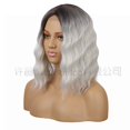 thumbnail image 6 of Short Curly Bob Wig Shoulder Length Middle Part Lace Front Wigs Synthetic Hair Wig Cosplay Wig for Women Daily Party Natural Wig A2, 6 of 6