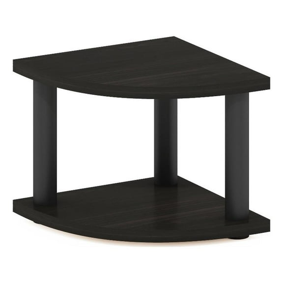 Pemberly Row 2-Tier Corner Countertop Organizer Shelf in Espresso/Black