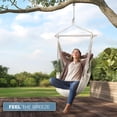 thumbnail image 2 of Sorbus Hanging Rope Hammock Chair Swing Seat for Any Indoor or Outdoor Spaces- Max. 265 Lbs -2 Seat Cushions Included (Large, White), 2 of 7