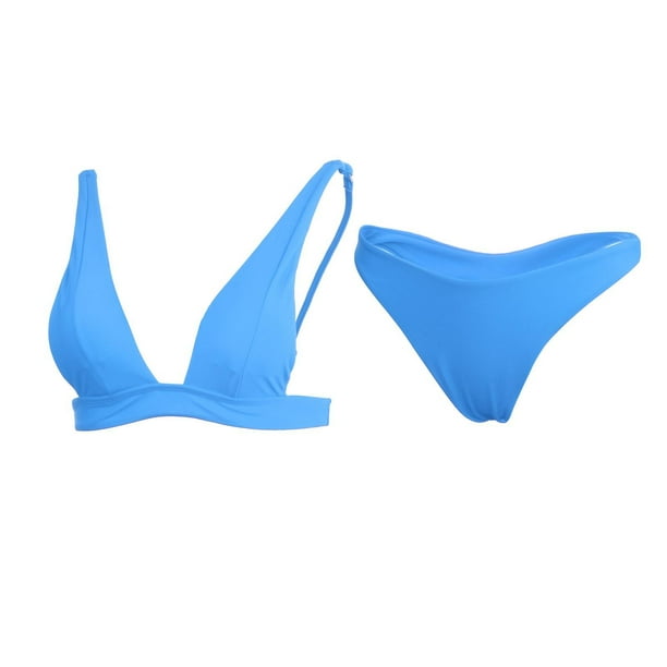 Conjunto de para mujer, paquete de 2, traje de baño, con relleno, ropa de pya, traje de baño Azul S Macarena Traje de bikini de mujer