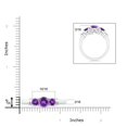 thumbnail image 4 of ANGARA Natural 0.8 Ct. Amethyst Classic Ring in Sterling Silver for Women (Ring Size: 3), 4 of 9