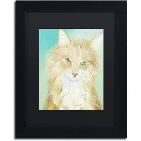 Trademark Fine Art "Willard" Canvas Art by Pat Saunders-White, Black Matte, Black Frame