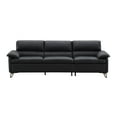 thumbnail image 6 of ACME Eilene Contemporary Top Grain Leather Upholstered Sofa in Black, 6 of 6