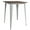 Silver, variant on Flash Furniture 31.5" Square Black Metal Indoor Bar Height Table with Walnut Rustic Wood Top