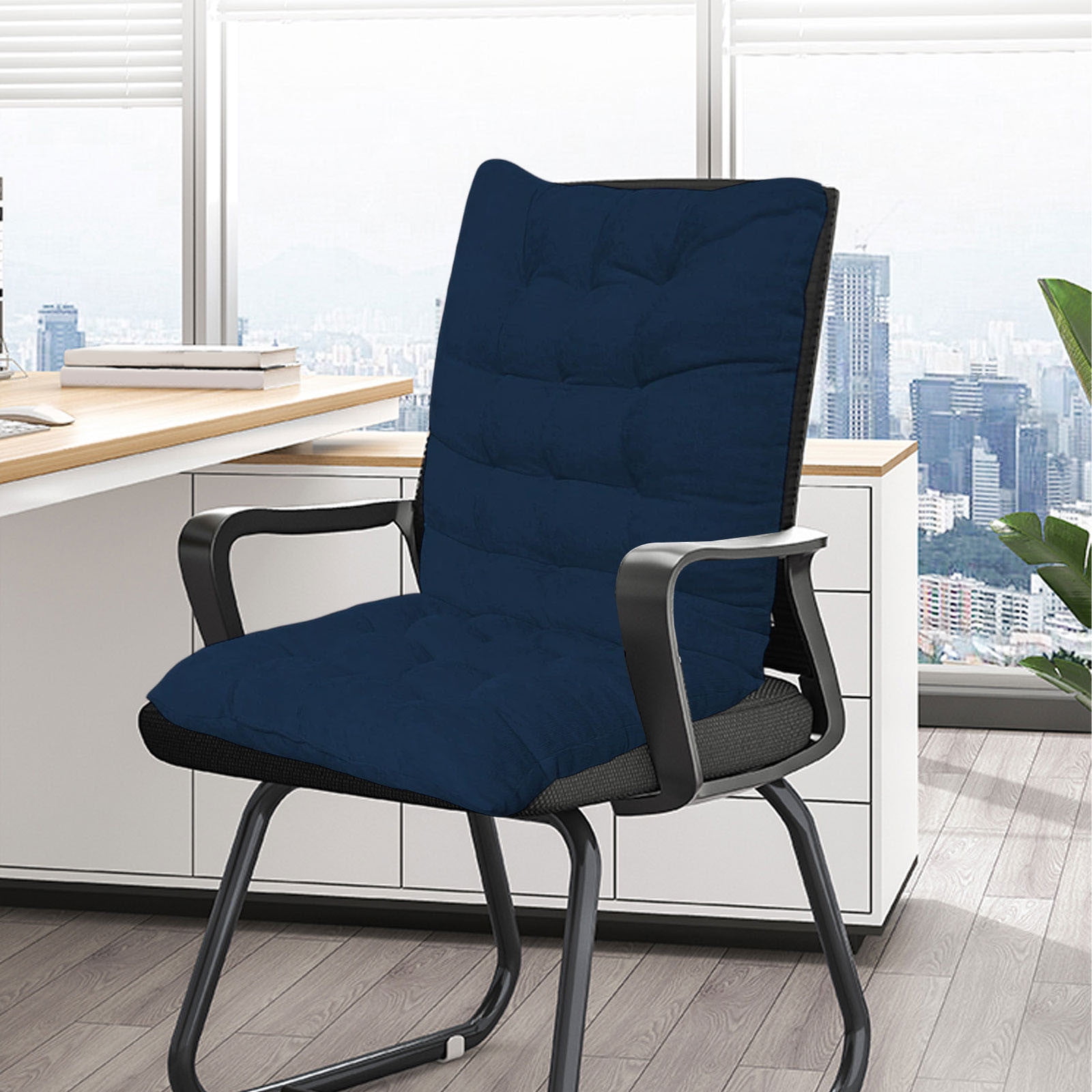 HongMinWen High Back Chair Seat Cushion, Dining, Office Chair Pads with Ties Thickened One-Piece Rocking Chair Cushion, Indoor/Outdoor Furniture Patio Chair Cushion