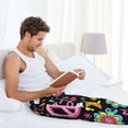 thumbnail image 5 of Pofeuu Peace Love and Dove Flower Power Print Men's Pajama Pants, Soft Lounge Pajama Pants with big pockets for Men Plaid Pj Bottoms-Medium, 5 of 6