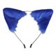 thumbnail image 5 of Diadema con orejas de animal de peluche para adultos, divertida diadema de aro con orejas para cosplay Azul, 5 of 9