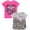 Pink Heather Gray, variant on Monster Jam Toddler Girls' 2-Piece Short Sleeve T-Shirts Pink Heather Gray