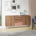 thumbnail image 2 of Manhattan Comfort 403AMC229 Buffet Beekman de 62,99 Po avec 4 Tablettes, Brun et Rose, 2 of 3