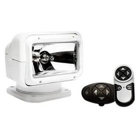 - Golight G6N-2007 65 Watt Radio Ray Series Permanent Mount, Rectangular White Housing Spot Beam Searchlight with Remote & Dash Control - 5.9 x 3.6 in.
