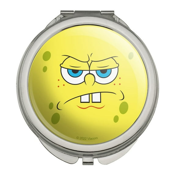 SpongeBob Angry Face Compact Travel Purse Handbag Makeup Mirror