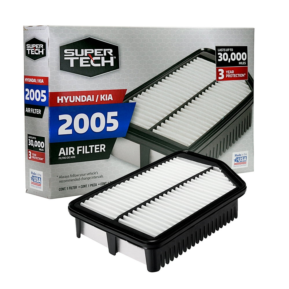 SuperTech 2005 Engine Air Filter, Replacement Filter for Hyundai / Kia