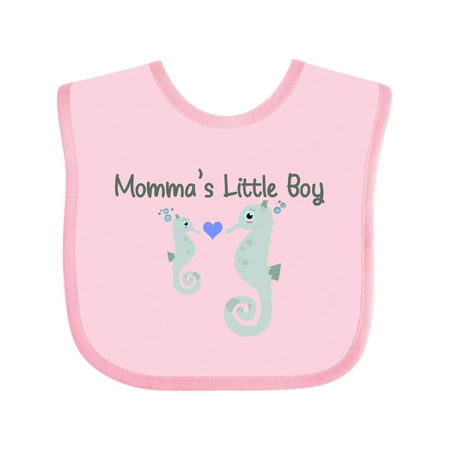 

Inktastic Seahorse (momma s Little Boy) Gift Baby Boy Bib