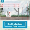 thumbnail image 2 of 4FT Folding Table, Height Adjustable Table, Heavy Duty Plastic Tables Portable Fold-in-Half Utility Table w/Handle & Lock for Camping BBQ Party Banquet Wedding Market Events, 330LBS, 2 of 7