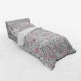 thumbnail image 3 of Ambesonne Rose Bedding Set 4 Pcs, Doodle Swirls and Hearts, Queen, Cream Rose and Umber, 3 of 3