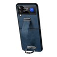 thumbnail image 1 of Leather Case Compatible With Samsung Galaxy Z Flip 4, Anti-fingerprint Adjustable Wrist Strap Kickstand Cover, 1 of 5